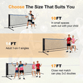 thumbnail image 4 of SHOUFTW Nylon Height Adjustable Badminton Net with Carry Bag, Volleyball Net for Pool, Backyard Game Indoor Outdoor Use, Red-black, 4 of 11