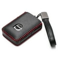 thumbnail image 2 of Vitodeco Genuine Leather Smart Key Fob Case Compatible with Volvo XC40, XC60, XC90, S90, S60, V60, V90 2019-2025 (4-Button, Black/Red), 2 of 5