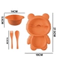 thumbnail image 2 of Meal Set, Portion Control Divided Plate with Fork and Spoon for Kids, 2 of 5