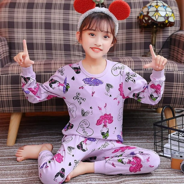 Conjuntos de pijamas para ninas pijamas navidenos para ninos ropa de casa para ninos ropa de dormir para ninos ropa de dormir para ninas de 4 6 8 10 y 12 anos Walmart en linea