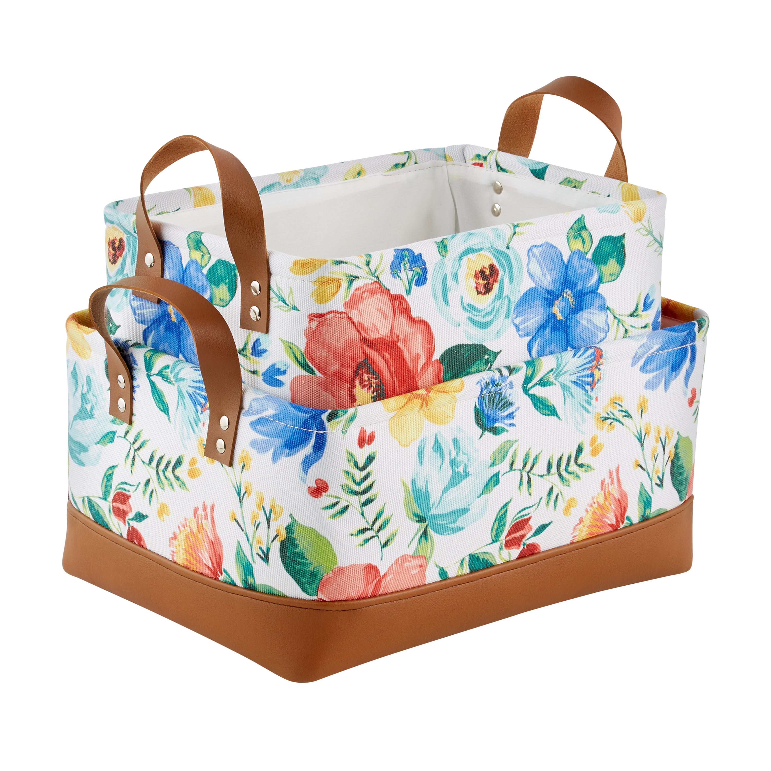 The Pioneer Woman Canvas Storage Basket, Set of 2 BrickSeek