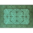 thumbnail image 1 of Ahgly Company Indoor Rectangle Oriental Turquoise Blue Traditional Area Rugs, 6' x 9', 1 of 4