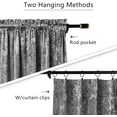 thumbnail image 3 of Crushed Velvet Curtains with Rod Pocket Luxurious Thermal Insulated Soundproof Drapes for Door Curtains, Soft and Durable Light-Filtering Window Treatments, 2 Panels, 3 of 8