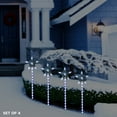 thumbnail image 4 of Alpine Corporation 25" Plug-In Shooting Star Garden Stakes with LED Lights, Set of 4, White, 4 of 13