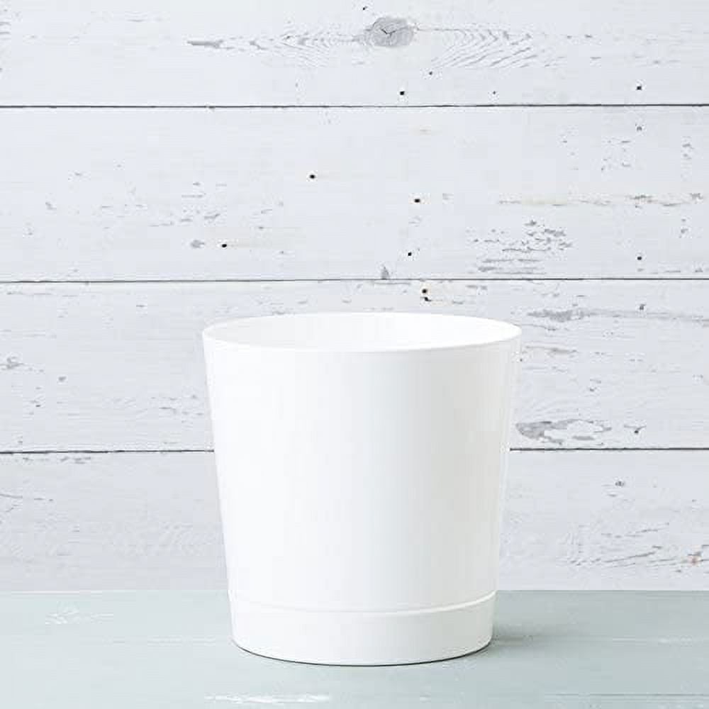Root & Vessel Majestic Full Depth Cylinder Planter, White, 14"