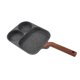 thumbnail image 5 of Sartén Antiadherente Para Huevos, Sartén De Fondo Plano De 3 Secciones Con Resistente Al Calor, Sartén Negra Para Desayuno Con Conductividad Térmica Uniforme, 5 of 7