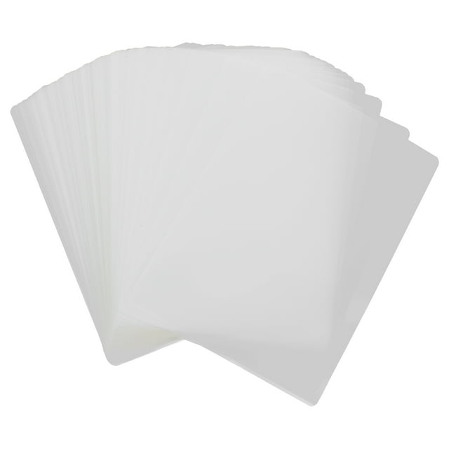 PAMINGONO 100Pcs Plastic Lamination Sheet Clear High Transparency Easy Operation For Family Albums ID Photos