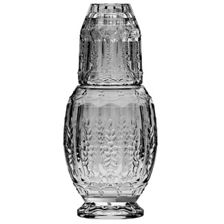 American Atelier Bedside 32 Oz Water Carafe With Footed Glass/lid
