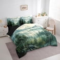 thumbnail image 3 of Homewish Smoky Jungle 7-Piece Twin Bedding Sets For Boys Girls,Botanical Plants Bedding Comforter Set,Green Woodland Breathable Sheet Sets,Luxury Bedroom Decor,Reversible, 3 of 8