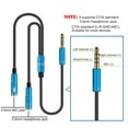 thumbnail image 3 of 3.5mm Mic Headphone Splitter Audio Cable Male to 2 Female Headphone Audio Cord Line, 3 of 9