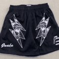 thumbnail image 3 of Pantalones cortos de estilo americano de moda para hombre, pantalones cortos deportivos casuales de malla cortados a la rodilla, pantalones cortos de entrenamiento para correr y baloncesto para hombre, 3 of 4