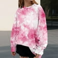 thumbnail image 2 of Bovemsi Womens Sweatshirts Fashionable Autumn And Winter Casual Tie Dye Pattern Long Sleeved Loose Top Fall Fashion Outfits 2025 Clothes, 2 of 9