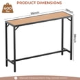 thumbnail image 3 of Pirecart Outdoor Bar Table, 55" High Top Furniture W/ HDPE Top, Counter Height Table W/Adjustable Foot, E-Coating & Hammer-Finish Frame, All Weather for Poolside, Patio,Balcony, Yellow Teak, 3 of 11