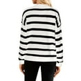 thumbnail image 3 of Krdevn Women's Casual Long Sleeve Striped T Shirt Crew Neck Basic Top Blouse for Daily Wear Fall Winter,Women's Tops, Tees & Blouses,Size:L, 3 of 7