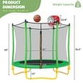 thumbnail image 6 of 5.5FT Trampoline with Safety Enclosure for Kids, SEGMART Toddler Trampoline with Basketball Hoop, Kids Trampoline with Jumping Mat, Mini Trampoline, Indoor Trampoline, Gifts for Boys Girls, 220LBS, 6 of 6
