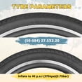 thumbnail image 5 of Zukka 27.5x2.2 Inch Mountain Bike Tire with Inner Tube - Foldable, Puncture Resistant, All Terrain MTB Replacement Tire for E-Bike Off-Road Cycling, 5 of 8