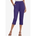 thumbnail image 2 of Roaman's Women's Plus Size Soft Knit Relaxed Pull-On Capri Pant, 2 of 6