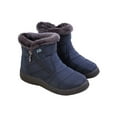 thumbnail image 3 of Avamo Snow Boots for Women, Warm Ankle Boots Waterproof Outdoor Slip On Fur Lined Winter Short Booties Anti-Slip Comfort Zipper Shoes, 3 of 7