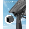 thumbnail image 6 of Lumiparty 12'x14' Outdoor Wall Mounted Gazebo, Hardtop Pergola, Aluminum Frame Awnings Lean-to Patio Pergola for Backyard Deck, 6 of 8
