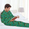 thumbnail image 6 of Disketp Bass Fish for Pajamas Set Long Sleeve Sleepwear Mens Button Down Nightwear Pj Sets-Large, 6 of 7