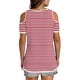 thumbnail image 4 of Tops de Algodón para Mujeres Tira Impresa Manga Corta Cuello en V Fuera Del Hombro, Top de Moda para el Uso Diario, 4 of 9