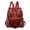 Red, variant on GZEFJRQM Leather Backpack Women's Korean Fashion Backpack Large Capacity Soft Leather Travel Backpack Backpack Leather Red