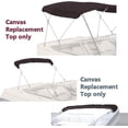 thumbnail image 2 of EliteShield Bimini Top Replacement Canvas Cover 3 Bow 72"L 79"-84" W Black Color-with Storage Boot/without Frame, 2 of 5