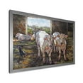 thumbnail image 2 of Designart 'The Cows In The Stable In Countryside' Farmhouse Framed Art Print, 2 of 4