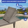 thumbnail image 4 of ModFusion Taupe Resin Outdoor Chaise Lounge, Light & Sturdy Loungers for Poolside, Adaptable Backrest, Sturdy & Lightweight, 4 of 7