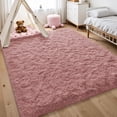 thumbnail image 3 of Nefoso Shag Area Rug, 9ft x 12ft Soft Fluffy Area Rugs for Living Room Bedroom Decor Carpet, Blush Pink/Dusty Rose, 3 of 10