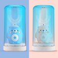 thumbnail image 2 of Cepillo de dientes eléctrico sónico para niños de 360 grados, recargable en forma de U, cepillo de dientes inteligente para niños, luz azul, IPX7, taza de desinfección UV, 2 of 5