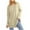 Beige, variant on Abomasnow Women's Casual Long Sleeve Tunic Tops Fall Lightweight Solid Pullover Tops Loose Fit Crew Neck Round Hem T-Shirts with Thumb Holes