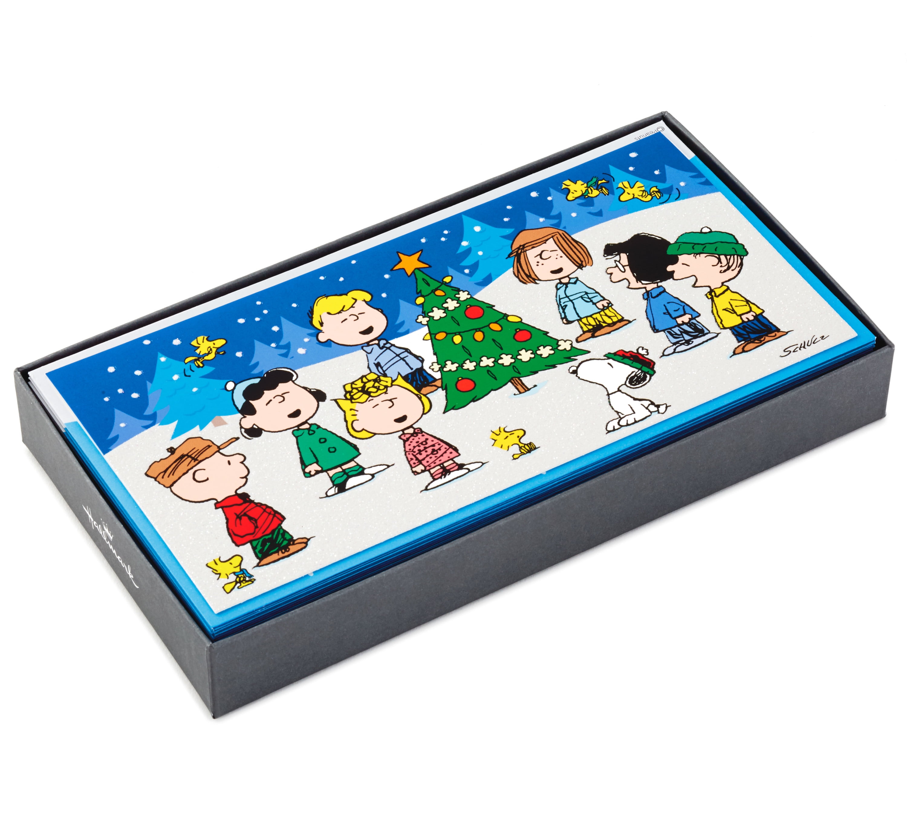 Hallmark Christmas Boxed Cards, Peanuts Gang (16 Cards and 17 Envelopes