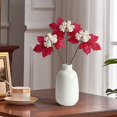 thumbnail image 5 of 13.4 Inch Autumn Thanksgiving Faux Floral Stem, Maple Leaves & White Berries, Bendable Polyester Wire Stem, Rustic Branch for Christmas Tree Wreath Indoor Outdoor Fall Home Decor,1PC, 5 of 5