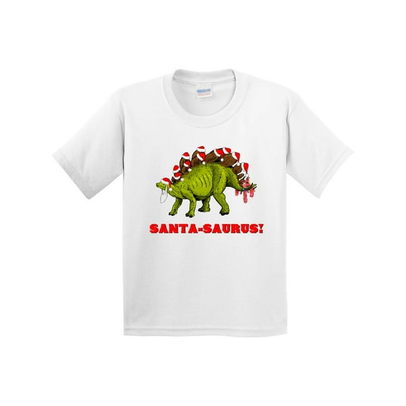 Inktastic Santa-saurus Christmas Dinosaur Youth T-Shirt