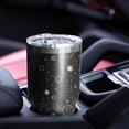 thumbnail image 4 of 30oz Black Gold Zodiac Sun Moon Pattern Tumblers Stainless Steel Tumbler with Lid and Straw,Vacuum Insulated Double Wall Travel Tumbler Cups Mug with Cleaning Brush for Coffee,Tea, 4 of 7