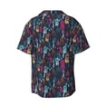thumbnail image 6 of Lsque Colorful Dreamcatcher1 print Men's Cuban Collar Short Sleeve Shirt Summer Beachwear Casual Button Down Fashionable Vacation Leisure Shirt-Large, 6 of 7
