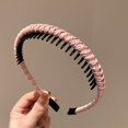 thumbnail image 4 of Accesorios para el cabello de moda, diademas para el cabello para mujeres/niñas, diadema antideslizante, aro para el cabello cómodo, peine con dientes de resina (3 colores), 4 of 4