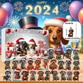 thumbnail image 6 of geerera 2025 Advent Calendar, Dachshund with Santa Hat Ornaments, 24 Day Countdown Calendar, for Holiday Party and Gift Giving, 6 of 9