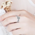 thumbnail image 3 of Exquisito Anillo Ahuecado, Elegante Anillo De Racimo De Diamantes, Accesorios De Joyería De Boda De Compromiso, Anillos Apilables, Joyería Para Mujer seitruly AP006769-03, 3 of 6
