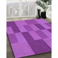 thumbnail image 2 of Ahgly Company Indoor Square Patterned Bright Neon Pink Purple Area Rugs, 6' Square, 2 of 6