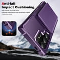 thumbnail image 5 of for Samsung Galaxy S24 Ultra Case Premium Leather RFID Blocking Wallet with Card Holder, Back Flip Cover Kickstand Magnetic Closure Shockproof Heavy Duty Case for Samsung Galaxy S24 Ultra,Purple, 5 of 8
