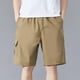 thumbnail image 3 of Ceisia Men's Fashion Casual Workwear Stretchy Gift Waist Multiple Zipper Pockets Solid Half Shorts - All-Season Outdoor Daily P ants, 3 of 7