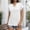 White, variant on Women’s Short Sleeve Shirts V-Neck Button Summer 2026 Groove Strip Tops Dressy Casual Work Blouses,White,XL