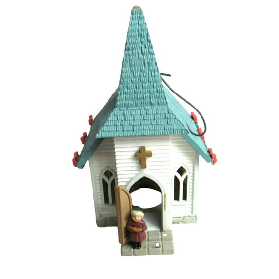 1989 Old Town Church (Pine Hollow) Enesco Christmas Tree Ornament 554871