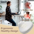 thumbnail image 2 of Taburete ergonómico YEEZEE con ruedas y cojín, color blanco, 2 of 9