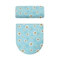 thumbnail image 4 of HELLHERO Daisy Pattern 2 Pieces Toilet Bowl Cover Elastic Bottom Elastic Fabric, Fits All Toilet Shapes, Bathroom Supplies, 4 of 7