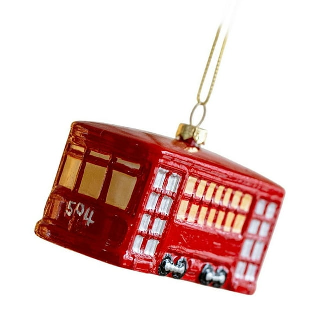 Decoración colgante para árbol de Navidad, decoración de pared, decoración del hogar, amuleto para fiesta, colgante de Navidad Autobús 105x5cm