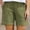 #0207-Army Green, variant on TaTaai Womens Linen Blend Elastic Waist Shorts with Pockets Loose Casual Beach Bottoms for Summer Daily