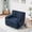 Navy, variant on Upholstered Chenille Vertical Stripes Accent Chair, Boneless Single Sofa with Deep Seat, Comfy Reading Lounge Armchair for Living Room Bedroom Apartment, Navy